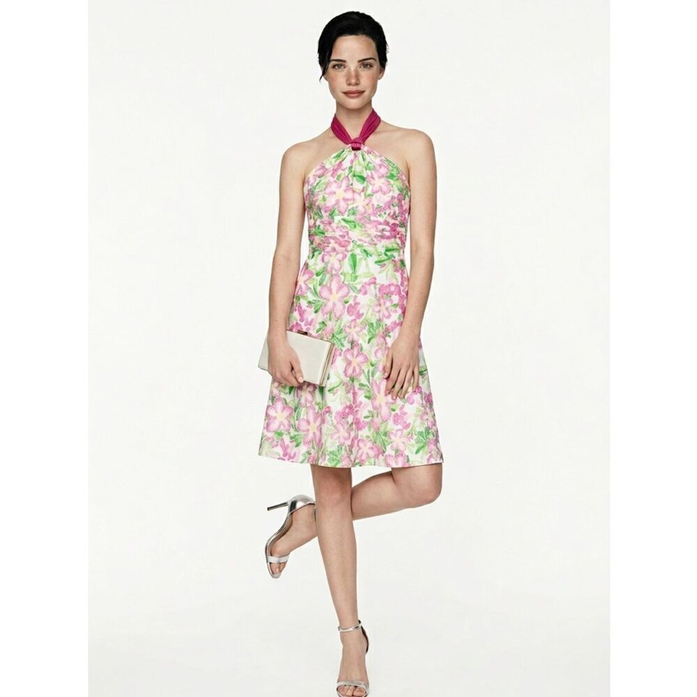 LILLY PULITZER | NEW Vintage Laurel Halter White Floral Dress Women’s Size 4